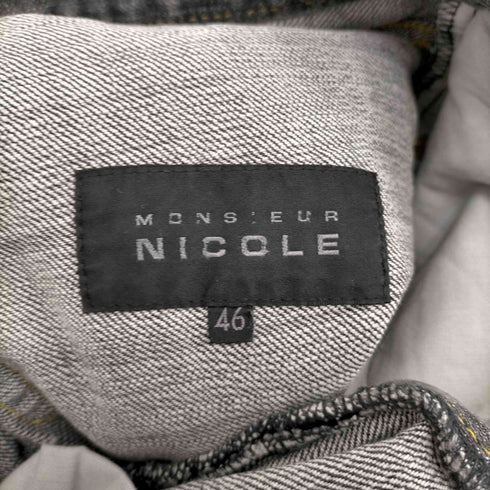 ムッシュ二コル MONSIEUR NICOLE 90S 刺繍ブラックデニムパンツ メンズ JPN:46