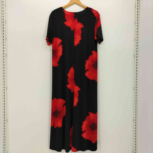 jostar USA製 90S 花柄 クルーネック スパンデックス ロング ワンピース レディース import:XL