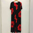 jostar USA製 90S 花柄 クルーネック スパンデックス ロング ワンピース レディース import:XL