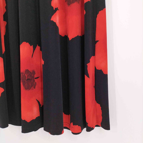 jostar USA製 90S 花柄 クルーネック スパンデックス ロング ワンピース レディース import:XL