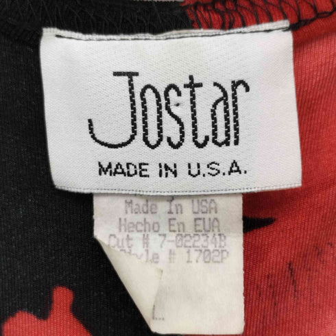 jostar USA製 90S 花柄 クルーネック スパンデックス ロング ワンピース レディース import:XL