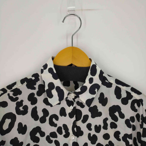 ザラ ZARA レオパード柄 サテンL/Sシャツ レディース JPN:S