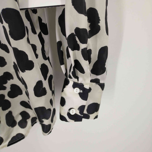 ザラ ZARA レオパード柄 サテンL/Sシャツ レディース JPN:S