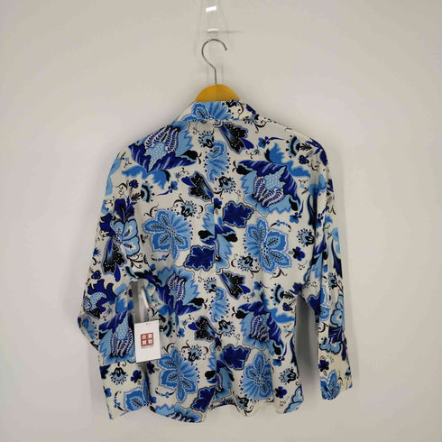 ザラ ZARA 総柄プリントサテンL/Sシャツ レディース JPN:M