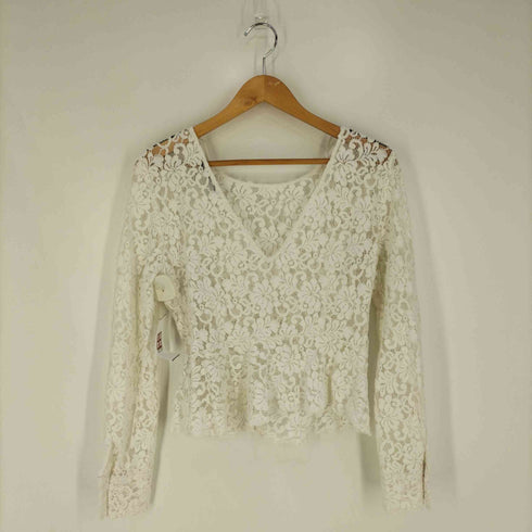 ザラ ZARA LACE PEPLUM TOP レースペプラムトップス レディース import:M