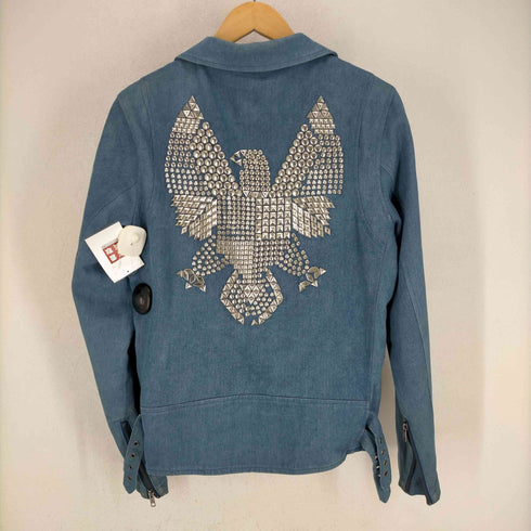 ジョイリッチ JOYRICH バックスタッズ装飾デニムダブルライダースジャケット メンズ JPN:M