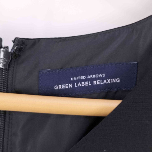 ユナイテッドアローズグリーンレーベルリラクシング UNITED ARROWS green label relaxing D CLAN Vネック 7分袖 メッシュスリーブ オールインワン レディース