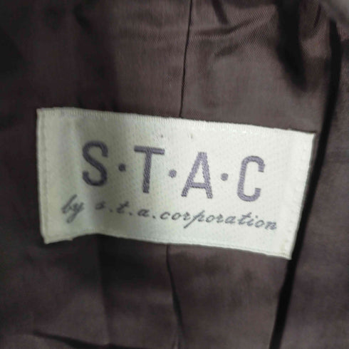 S・T・A・C STAC スタック ネップ テーラードジャケット ブレザー レディース JPN:38