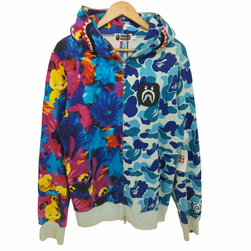 アベイシングエイプ A BATHING APE ×mika ninagawa Bear Shark Full Zip Hoodie メンズ JPN:L