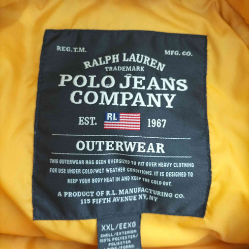 ポロジーンズカンパニーラルフローレン POLO JEANS COMPANY RALPH LAUREN フロント刺繍ダウンジャケット メンズ import:XXL