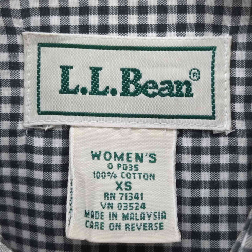 エルエルビーン L.L.Bean 90s ギンガムチェック L/S シャツ レディース import:XS