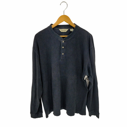 エディーバウアー Eddie Bauer 90S 白タグ ヘンリーネック サーマルカットソー メンズ import:L