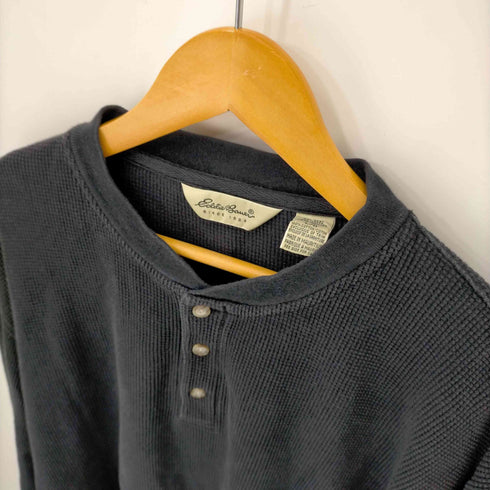 エディーバウアー Eddie Bauer 90S 白タグ ヘンリーネック サーマルカットソー メンズ import:L