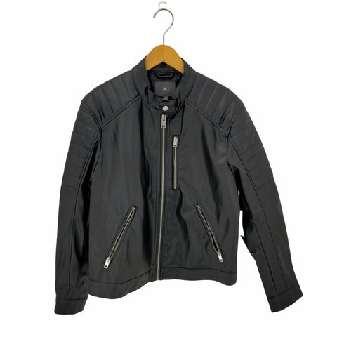 エイチアンドエム H&M フェイクレザー レーシングジャケット メンズ import:S