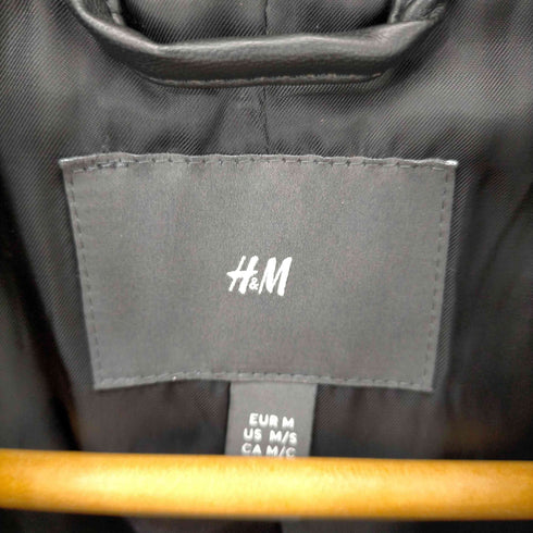 エイチアンドエム H&M フェイクレザー レーシングジャケット メンズ import:S