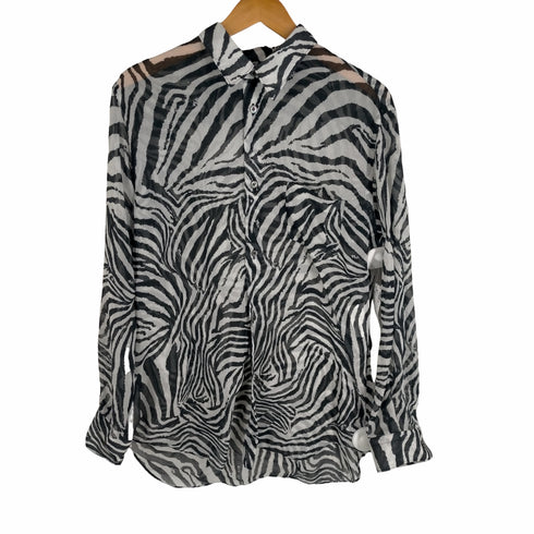 ジュンヤワタナベコムデギャルソン JUNYA WATANABE COMME des GARCONS 20AW ゼブラプリントシャツ シアーシャツ レディース JPN:S