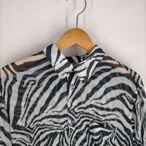 ジュンヤワタナベコムデギャルソン JUNYA WATANABE COMME des GARCONS 20AW ゼブラプリントシャツ シアーシャツ レディース JPN:S