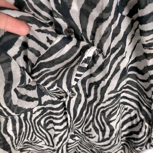 ジュンヤワタナベコムデギャルソン JUNYA WATANABE COMME des GARCONS 20AW ゼブラプリントシャツ シアーシャツ レディース JPN:S