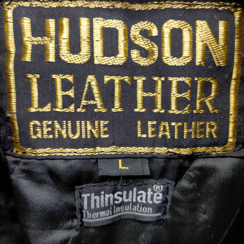 ハドソン HUDSON バラ刺繍 フリンジレザージャケット メンズ import:L
