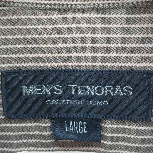 メンズティノラス MENS TENORAS ストライプ柄 長袖 シャツ メンズ JPN:L