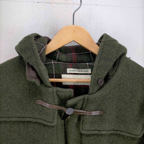 グローバーオール Gloverall MADE IN ENGLAND 裏地チェック トグルボタン フーディウールコート メンズ 38