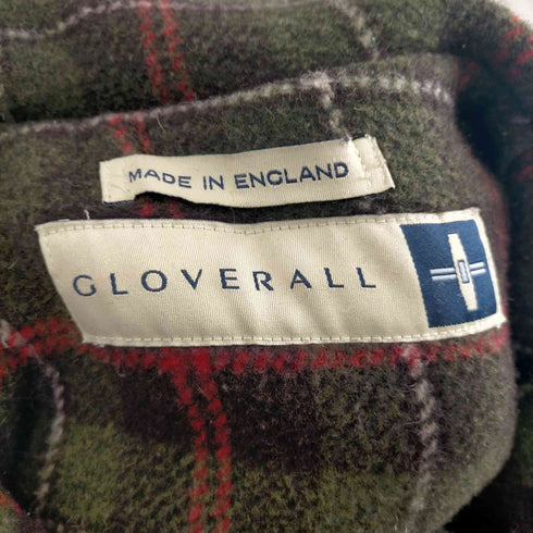 グローバーオール Gloverall MADE IN ENGLAND 裏地チェック トグルボタン フーディウールコート メンズ 38