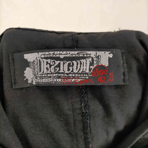 デシグアル Desigual 00S 裾刺繍 フーデッドナイロンノースリーブワンピース レディース JPN:42