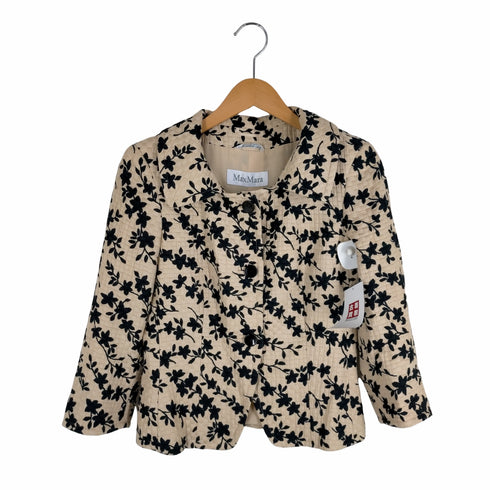 マックスマーラ MAX MARA シルク混 花柄 ジャケット レディース US:6