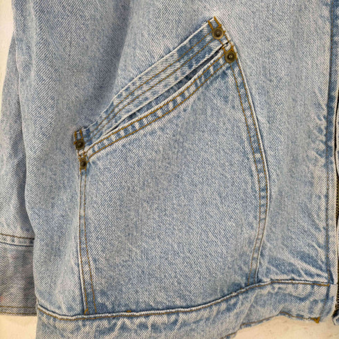 moda intl USA製 デニム ジップアップジャケット メンズ JPN:XL