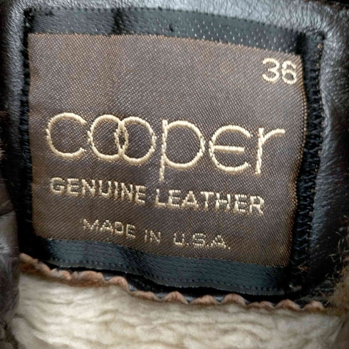 クーパー cooper MADE IN USA 80s リアルレザーG-1フライトジャケット メンズ US:38