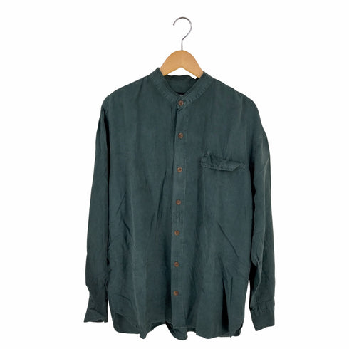 バクラック BACHRACH 片ポケ ノーカラーシャツ メンズ JPN:L