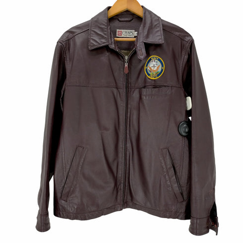チャップス CHAPS ワッペンリアルレザージャケット メンズ JPN:M