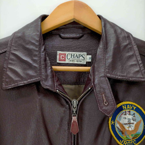 チャップス CHAPS ワッペンリアルレザージャケット メンズ JPN:M