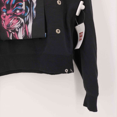 ディーゼル DIESEL アニマル刺繍 パッチ クロップド フーディー レディース import:XS