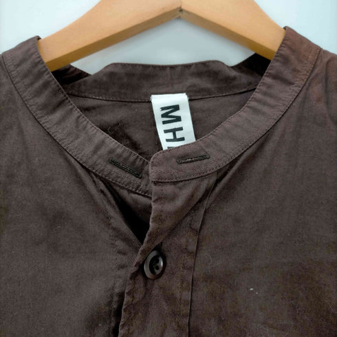 エムエイチエル MHL. GARMENT DYE BASIC POPLIN STAND SHIRTS メンズ JPN:S