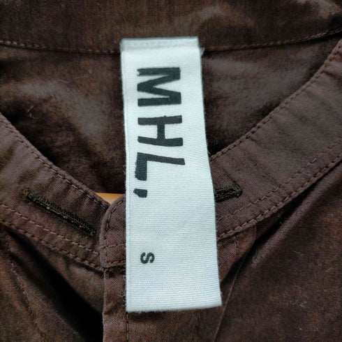 エムエイチエル MHL. GARMENT DYE BASIC POPLIN STAND SHIRTS メンズ JPN:S