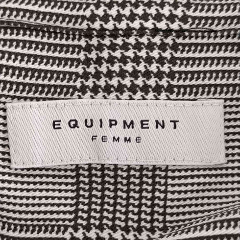 エキプモンフェム EQUIPMENT FEMME レーヨン 千鳥格子チェックシャツ メンズ XXS