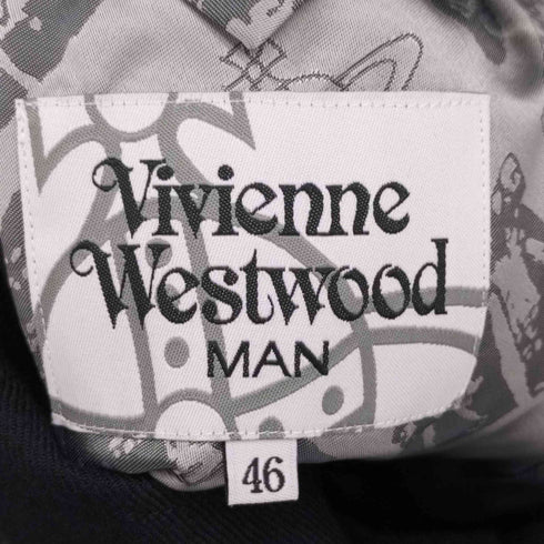 ヴィヴィアンウエストウッドマン Vivienne Westwood MAN BIG COLLAR DRAPE JACKET ビッグカラー ドレープ ジャケット ウール ショート コート メンズ EUR:46