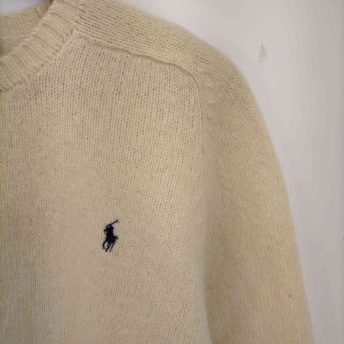 ポロバイラルフローレン Polo by RALPH LAUREN 90s ポニー刺繍 ラグラン ウールクルーネックニット レディース import:M