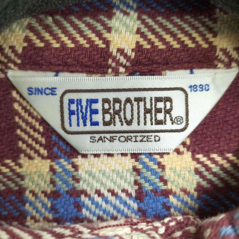 ファイブブラザー FIVE BROTHER 70S 復刻 L/S ヘビーネルシャツ メンズ JPN:S