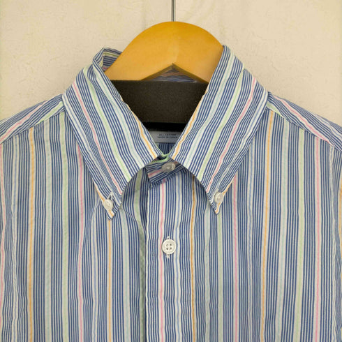 ブルックスブラザーズ BROOKS BROTHERS REGENT シアサッカー S/S BDシャツ メンズ import:S
