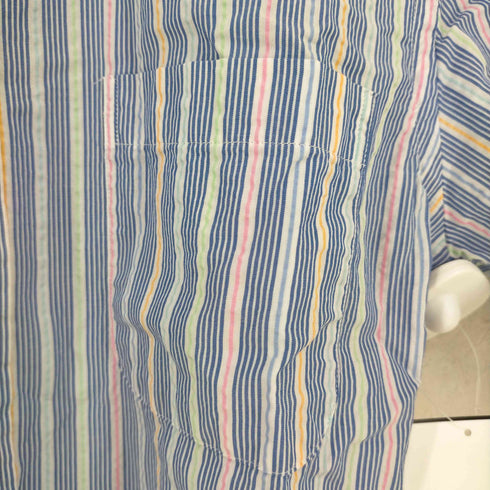 ブルックスブラザーズ BROOKS BROTHERS REGENT シアサッカー S/S BDシャツ メンズ import:S