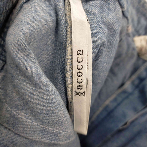 コッカ COCCA 刺繍デザインテーパードデニムパンツ レディース