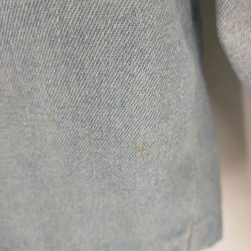 コッカ COCCA 刺繍デザイン 短丈 クロップドデニムジャケット ブルゾン レディース