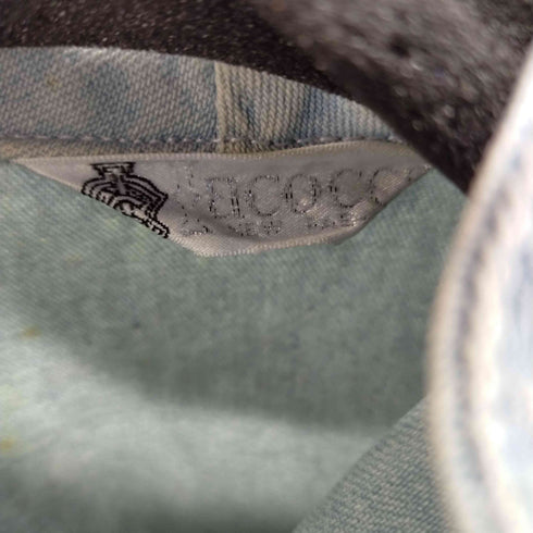 コッカ COCCA 刺繍デザイン 短丈 クロップドデニムジャケット ブルゾン レディース