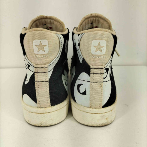 プレイコムデギャルソン PLAY COMME des GARCONS ハート総柄 キャンバス ハイカットスニーカー レディース JPN:24