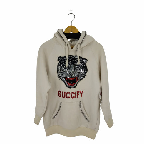 GUCCIFY アニマルスパンコールフーディ― 虎 光沢 レディース
