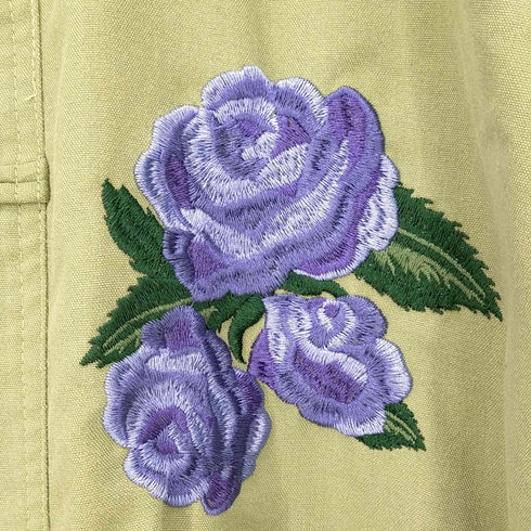 チャイナシャツ バラ刺繍 レディース