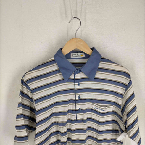 ジャックニクラス jack nicklaus ロゴ刺しゅうボーダー柄ポロシャツ メンズ JPN:L