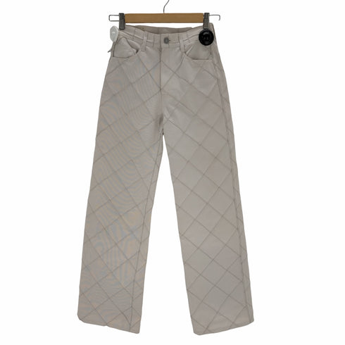 フミカウチダ FUMIKA UCHIDA PLAID PINTUCK-BIAS WIDE PANTS レディース 34
